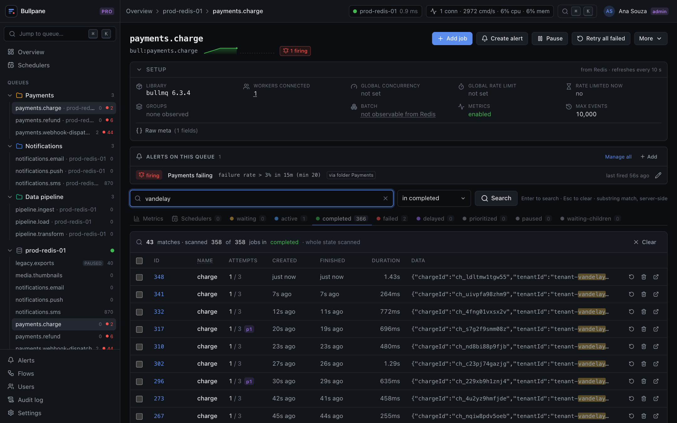 Searching inside job payloads: 43 matches, whole state scanned